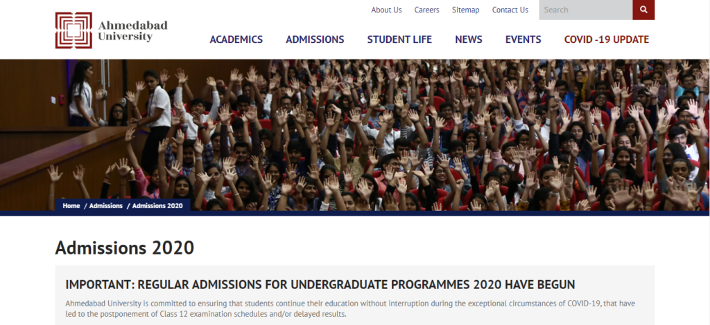 Ahmedabad University Admission