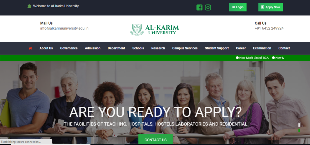 Al-Karim University University Admission