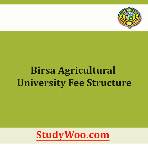 Birsa Agricultural University Fee Structure
