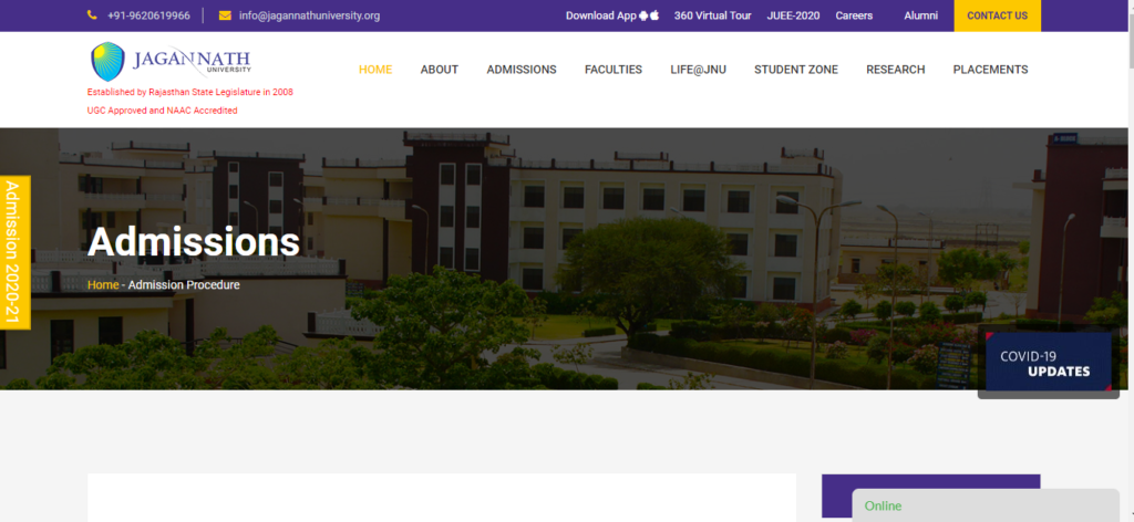 Jagannath University Admission