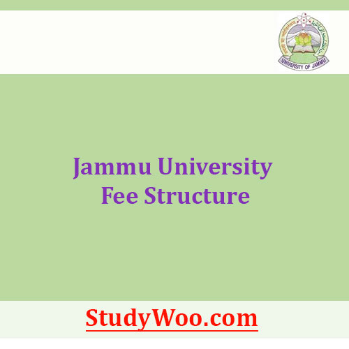 Jammu University JU Admission Fees Structure 2024 25