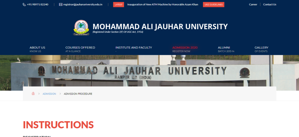 Jauhar University Admission