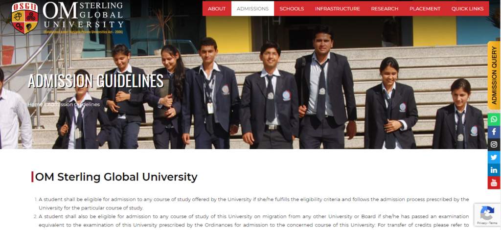 Sterlin Global University Admission