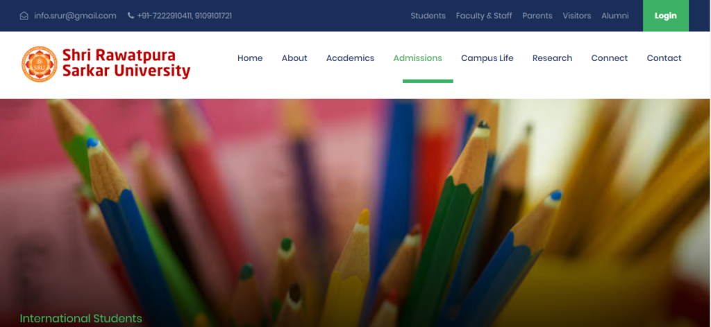 Shri Rawatpura Sarkar University Admission