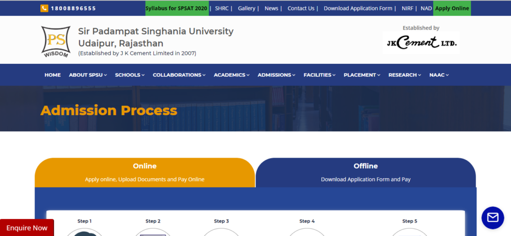 Sir Padampat Singhania University Admission