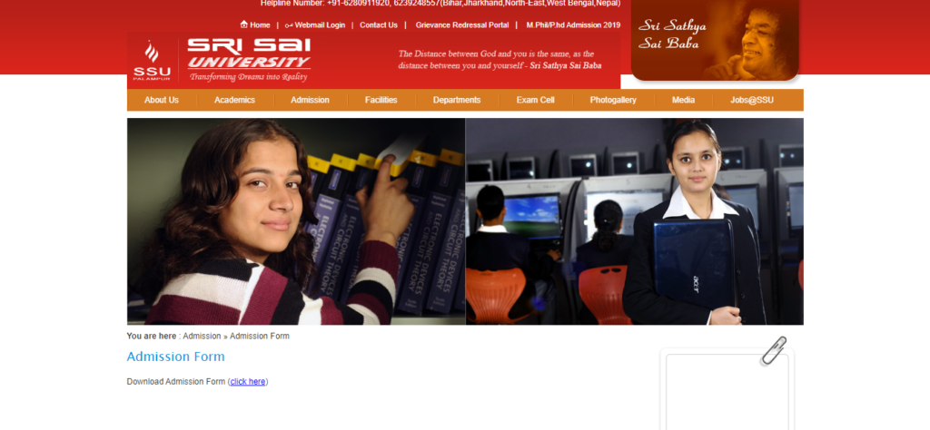 Sri Sai University Admission