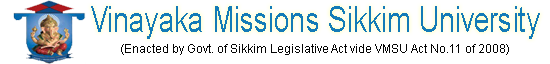 Vinayaka Missions Sikkim University new Logo