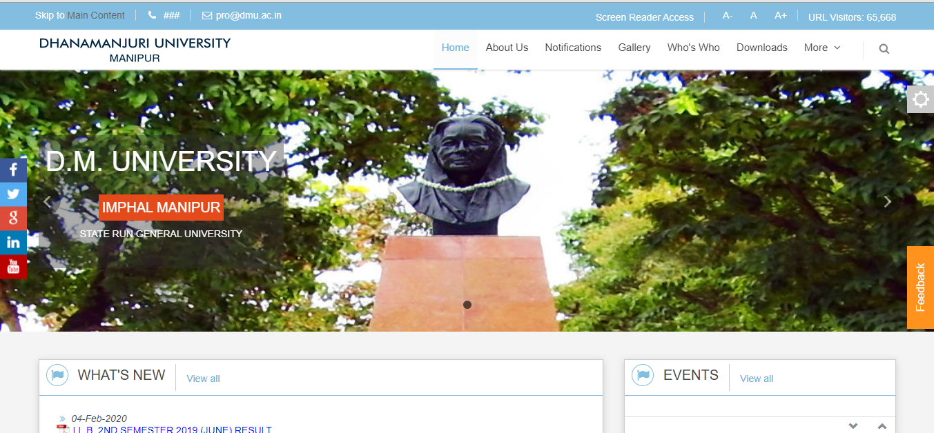 Dhanamanjuri University Admission