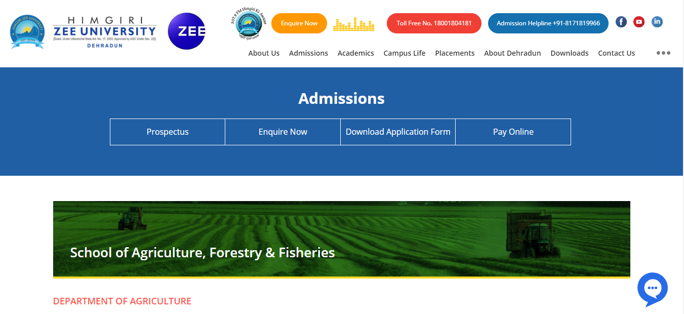 Himgiri ZEE University Admission