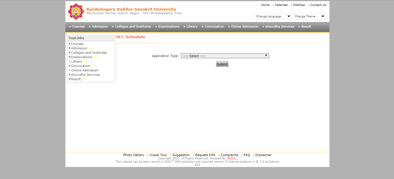 Kavi Kulguru Kalidas Sanskrit Vishwavidyalay Admission