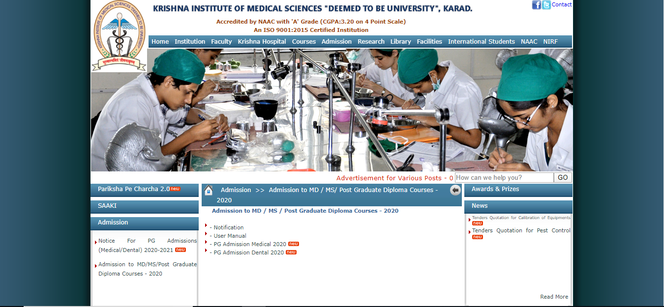 The Krishna Institute of Medical Sciences Admission