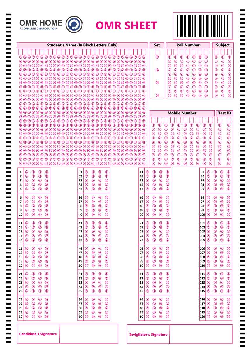 NEET OMR SHEET PDF