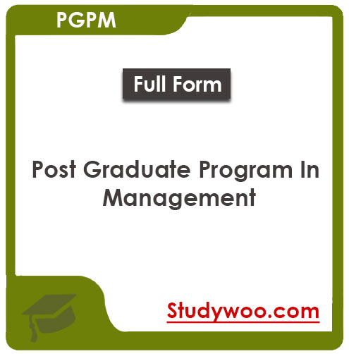 what is Post Graduate Program in Management or PGPM ?