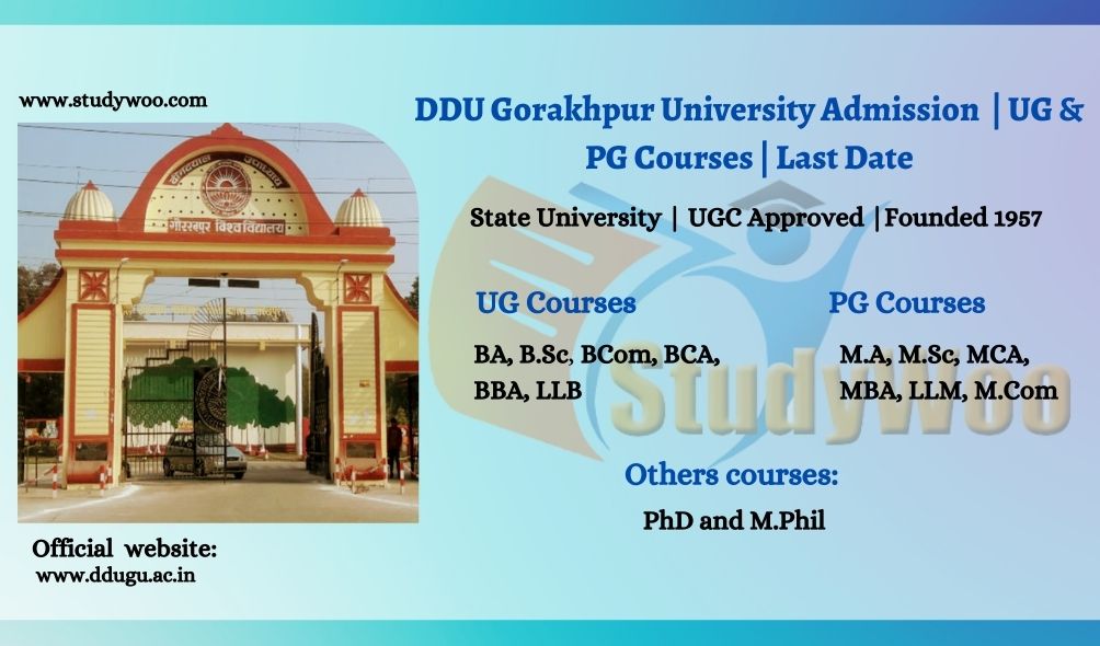 DDU Gorakhpur University Admission 2024-25 UG, PG Last Date